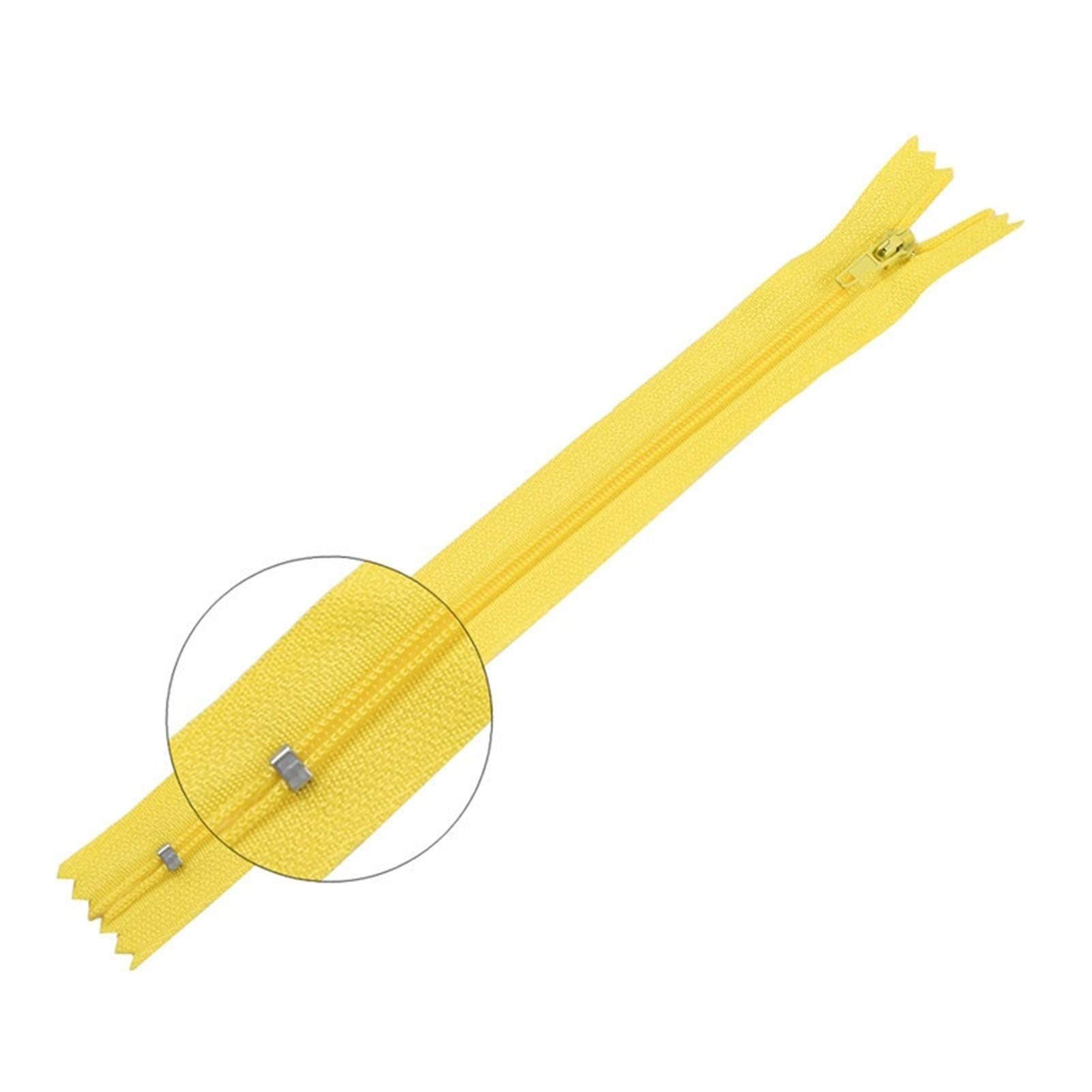 Plastic Zipper 10pcs Nylon Coil Zippers, for Tailor Sewing Crafts, 3 Inch-24 inch(Yellow,12.5cm)
