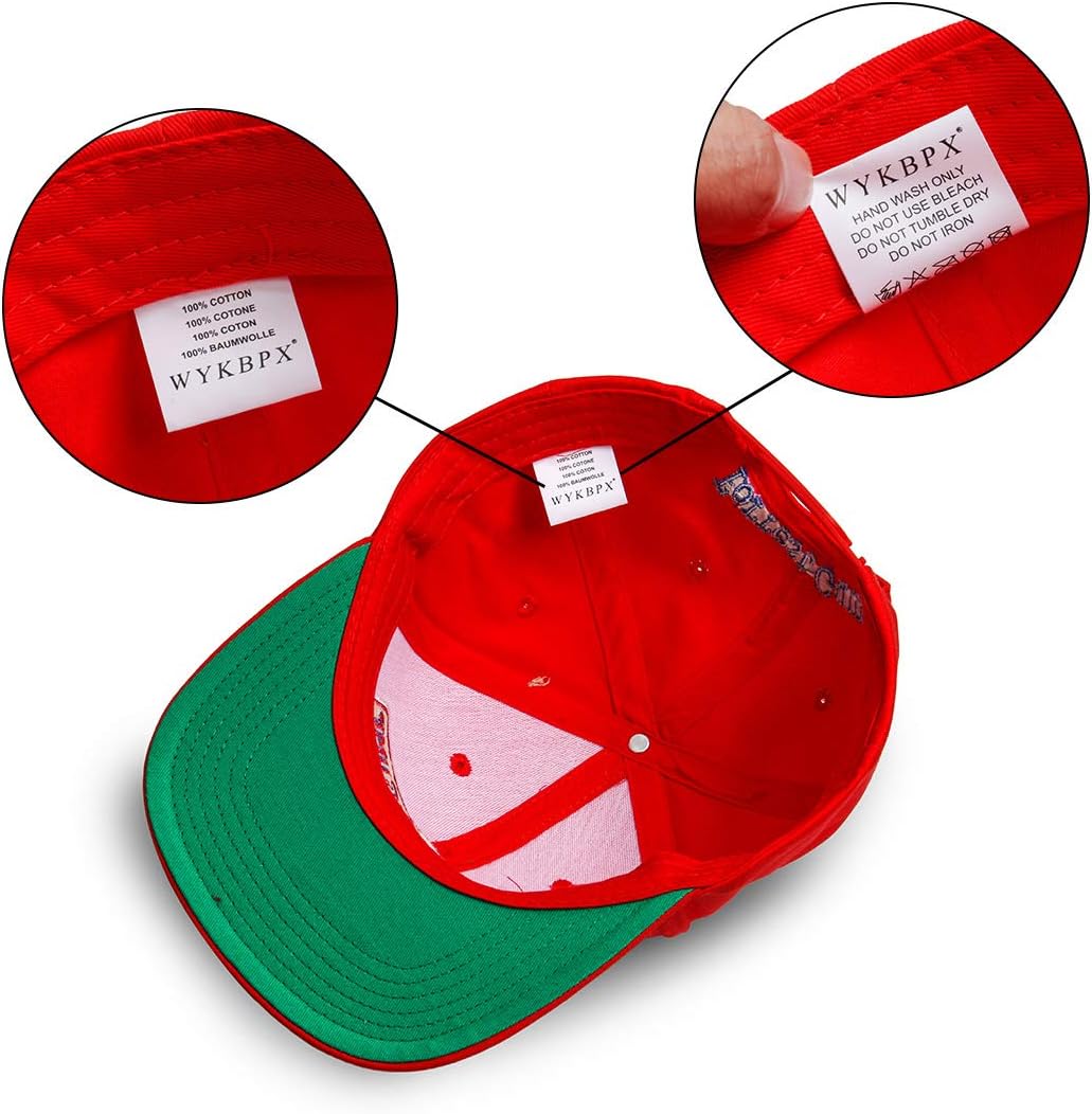 Adjustable Bubba Gump Baseball Cap Shrimp Co. Embroidered Hat (Red) (Flat Brimmed) - Image 7