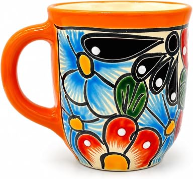 Talavera Fiesta Multicolor Hand Painted Mexican Pottery Coffee Mug