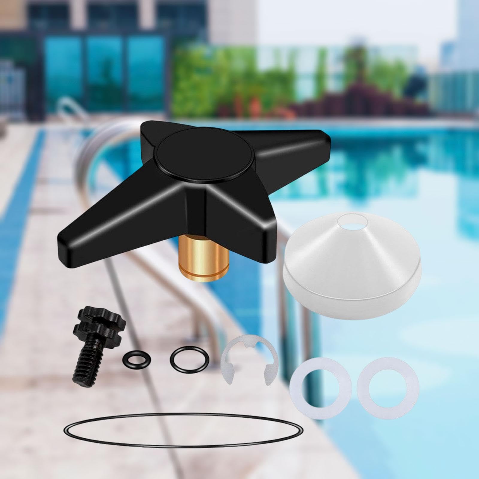 9 Piezas CX900G Perilla de Bloqueo Filtro Piscina Repuesto Parte Tanque Filtro Material PP Fácil de Instalar Adecuado para Piscinas 15.7cmx6cm