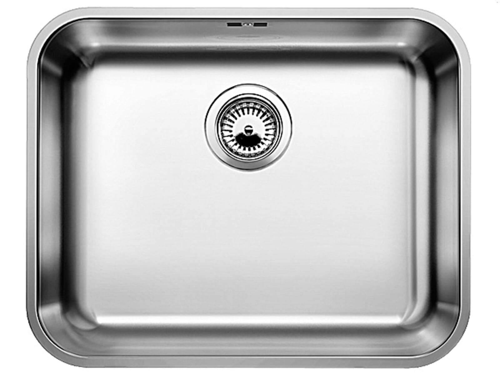 BLANCO Supra 500-U | Stainless Steel Sink | Installation Type: undermount Installation | for 60 cm Wide Base cabinets | Resistant to Scratches | Spacious Bowl Volume | [53x43x18.4 cm]