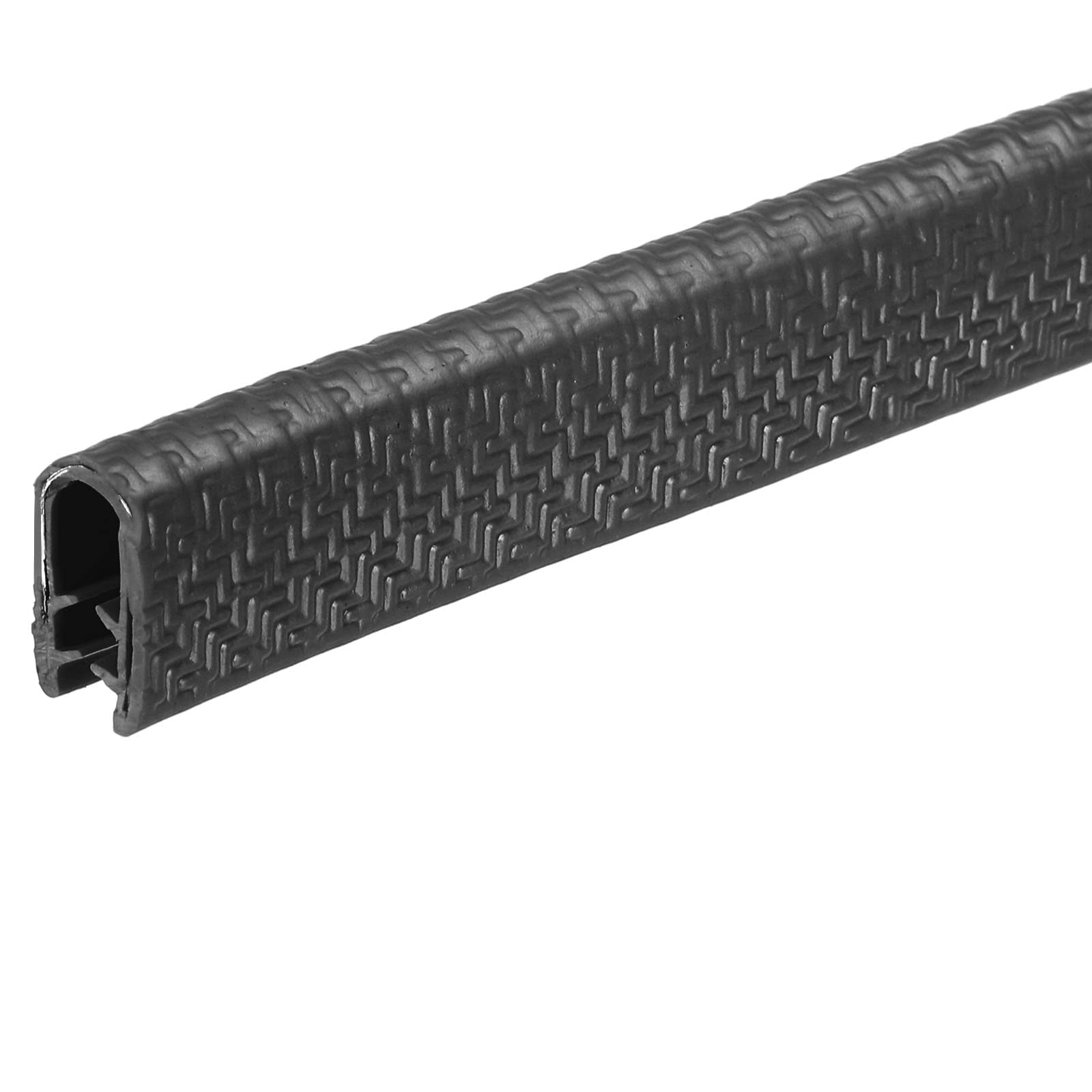 uxcell Edge Trim Black U Shape Edge Protector Rubber with Steel Clips Fits 5/64"-9/64" Edge 14.76Ft/4.5Meter Length Door Edge Guards