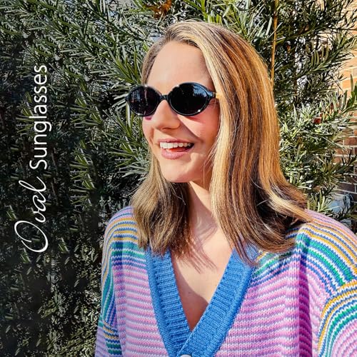 WOWSUN Retro Oval Sunglasses Womens Trendy Sun Glasses Sunnies UV400 Protection3