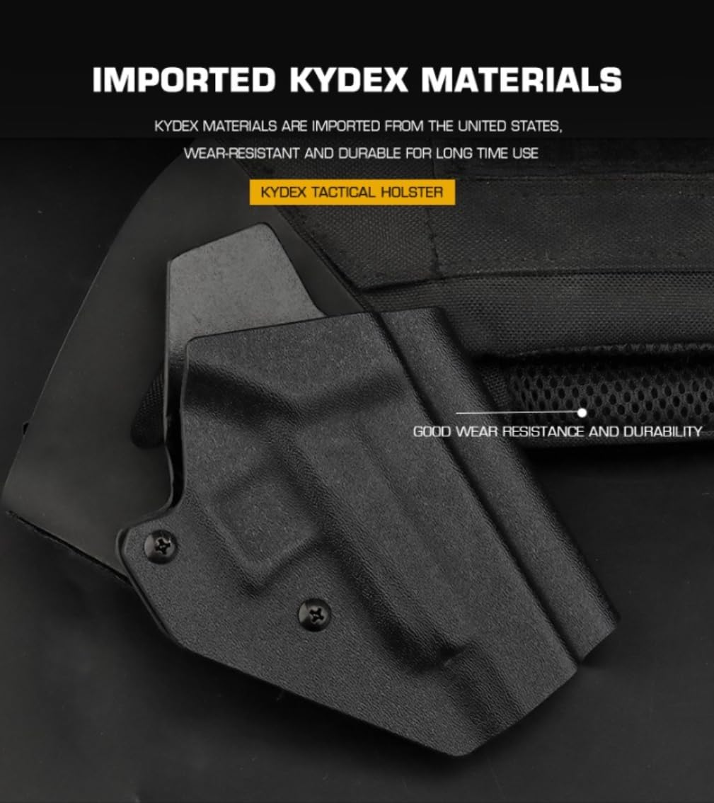 Peminkoo G1ock 48 Fondina per Pistola Leggera in Materiale Kydex, Fondina Tattica per Pistola, Fondina Militare per Caccia, Paintball, Softair