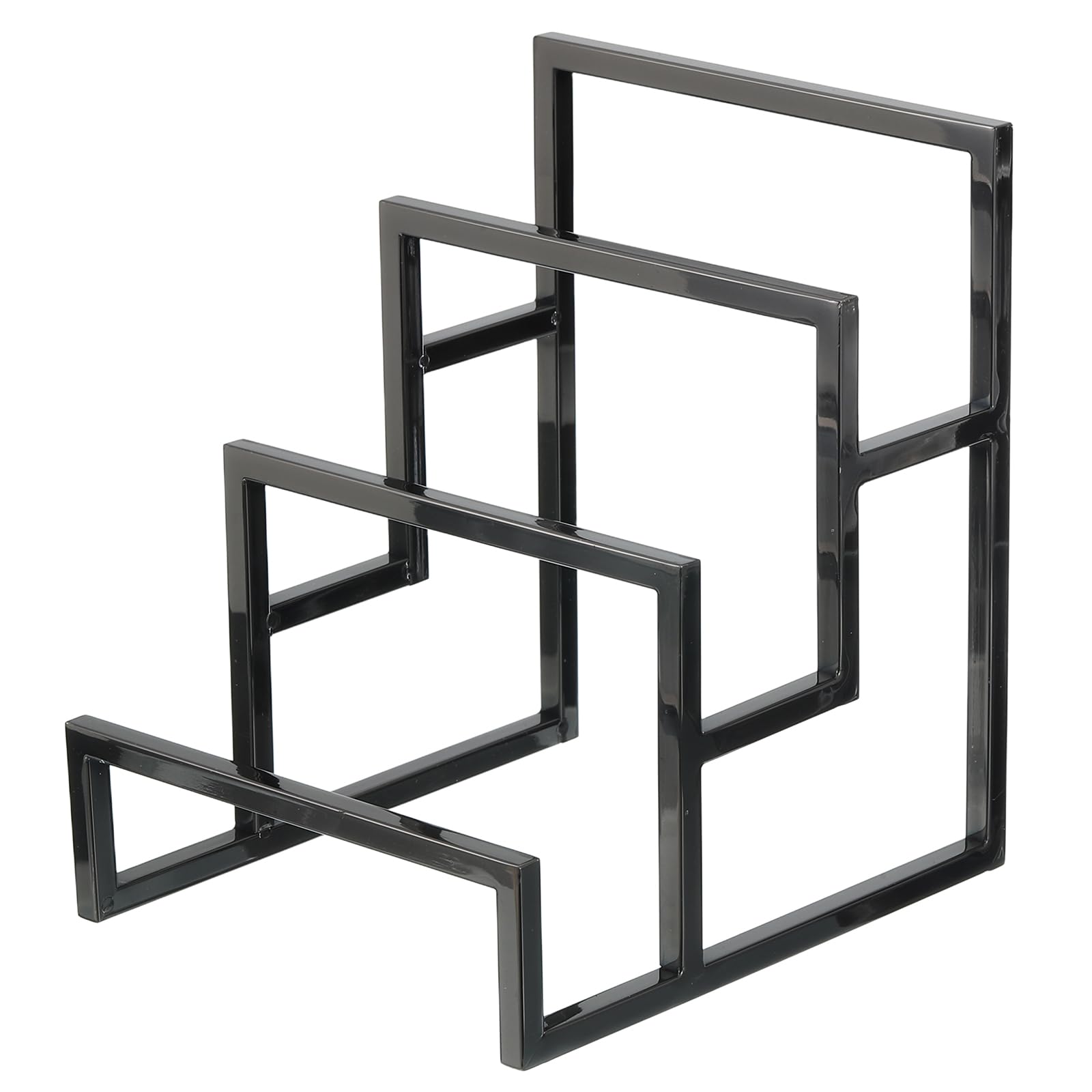 Présentoir noir à 3 couches pour sac à main de rangement de placard