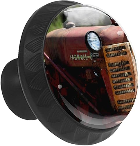 Miniatura 2 de Pomo redondo de cristal rojo para cajones de tractor, 12 unidades, manijas ergonómicas de 1.378 in para muebles, gabinetes, cocina, aparador,