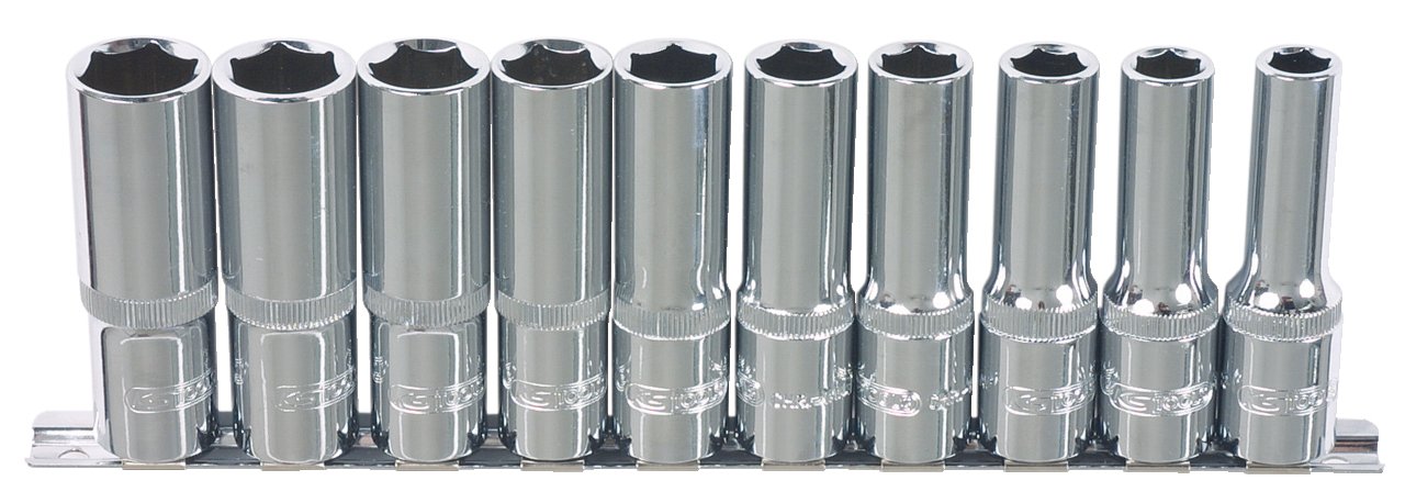 KS Tools 918.0610 Jeu de douilles 6 pans 1/4'' CHROMEplus 10 pièces