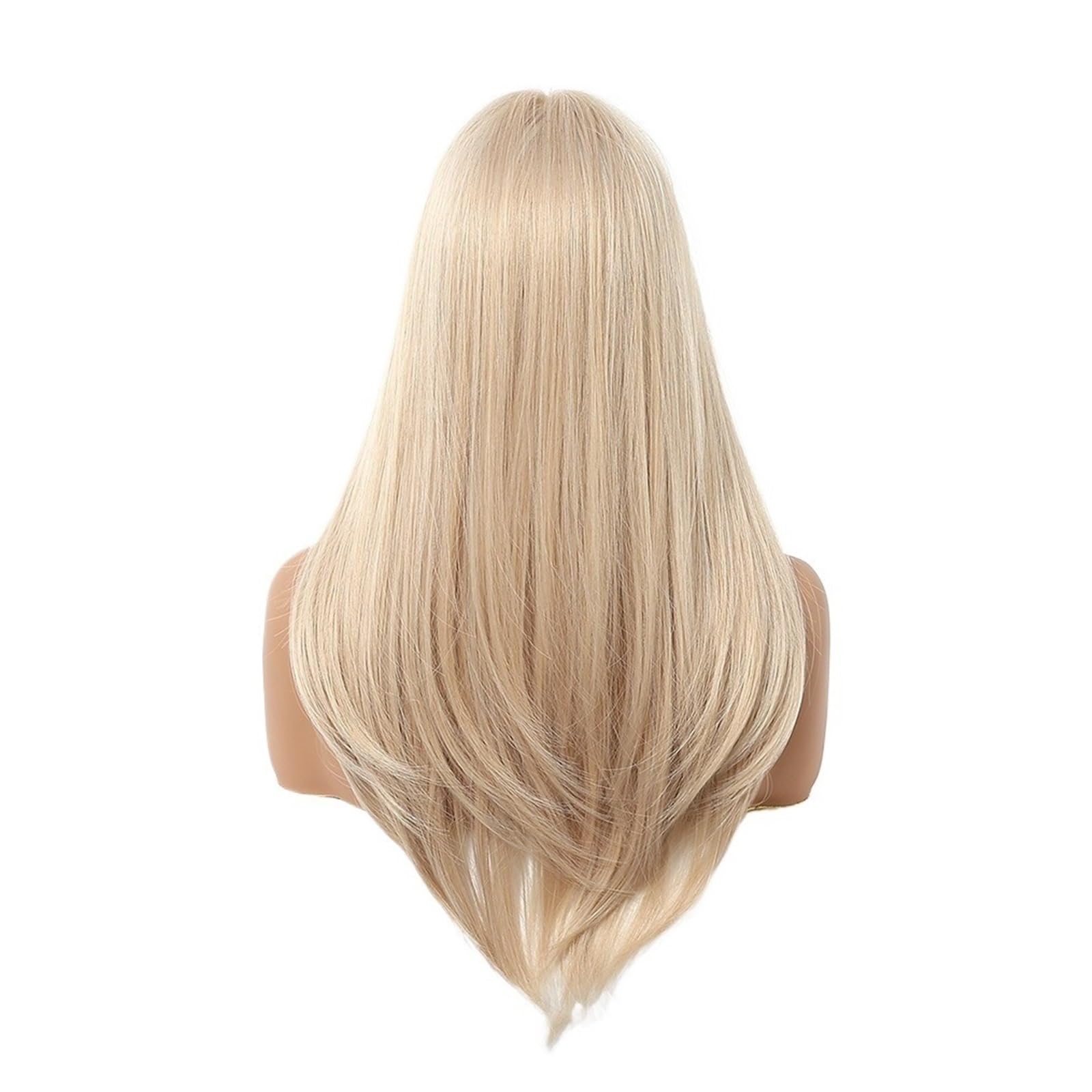 Lizhuzhuzs28 Wigs Blonde Golden Wig with Bangs Long Straight Hair for Cosplay Heat Resistant Synthetic Hair Extensions