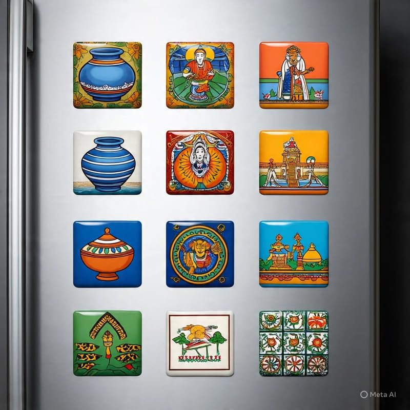 Kraftan Premium Sublimation Based Decorative Customized Fridge Magnet 2x2 Square Red Panda Animal Fridge Magnet for Learning and Education 1