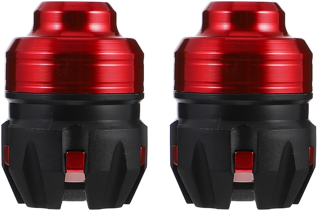 2pcs Motorcycle Front Fork Slider Anti-drop Collision Caps Aluminum Alloy Shockproof Cups Red for Off-road Bikes Dirt Bike Fork Protection Accessories