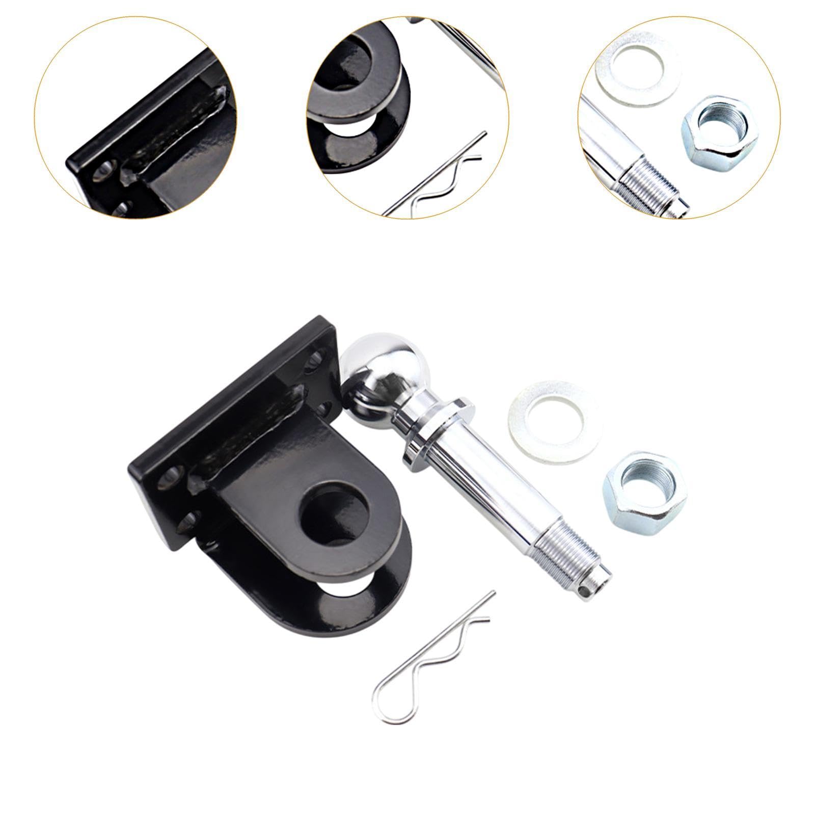 Gancio Traino Shackle Hitch Receptor con Pin Robusto Adattatore Rimorchio Acciaio Accessori Traino Installazione Semplice Adatto per Trattori