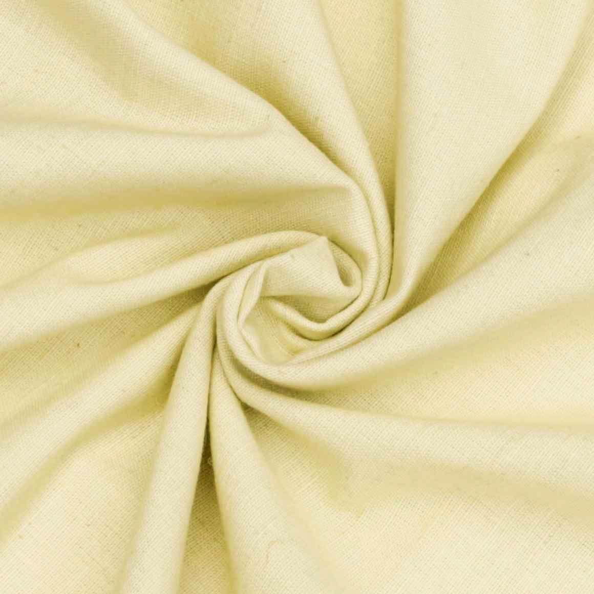 Fabric Mart Direct Hellgelb 100% Baumwollleinen Stoff Meterware, 17 Endlosmeter 107 cm Breite Einfarbig Gelb Großhandel Baumwolle Polsterung für Vorhänge Brautkleid Vorhänge Kissenbezüge