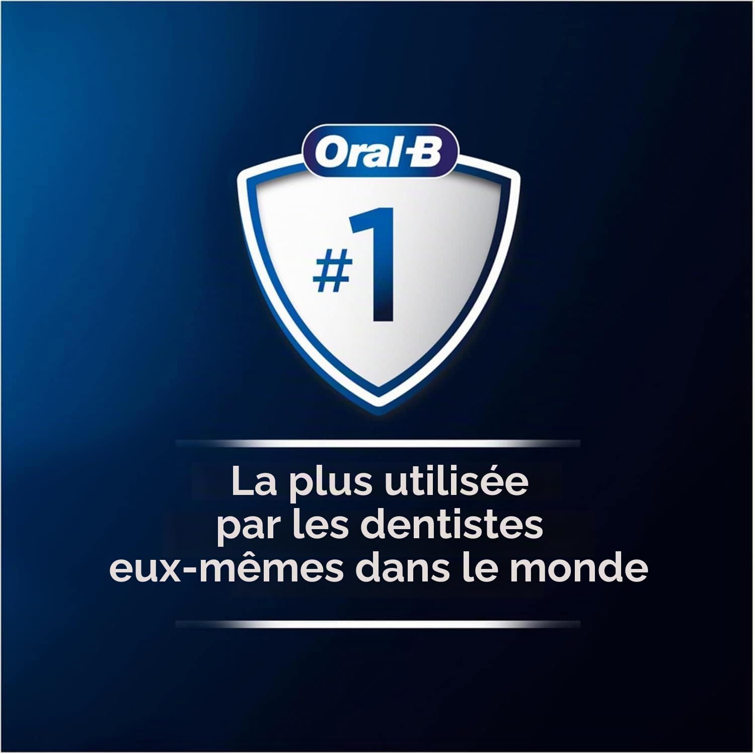 Oral-B iO Series 2 Brosse à dents électrique, 1 brosse, 3 modes de brossage, technologie magnétique, étui de voyage, conçue par Braun, noir nuit