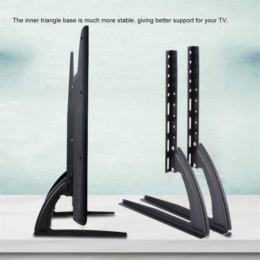 Black Metal Steel Bracket for Flat Led LCD Screen Tv Desktop Table Top Mount Stand Holder