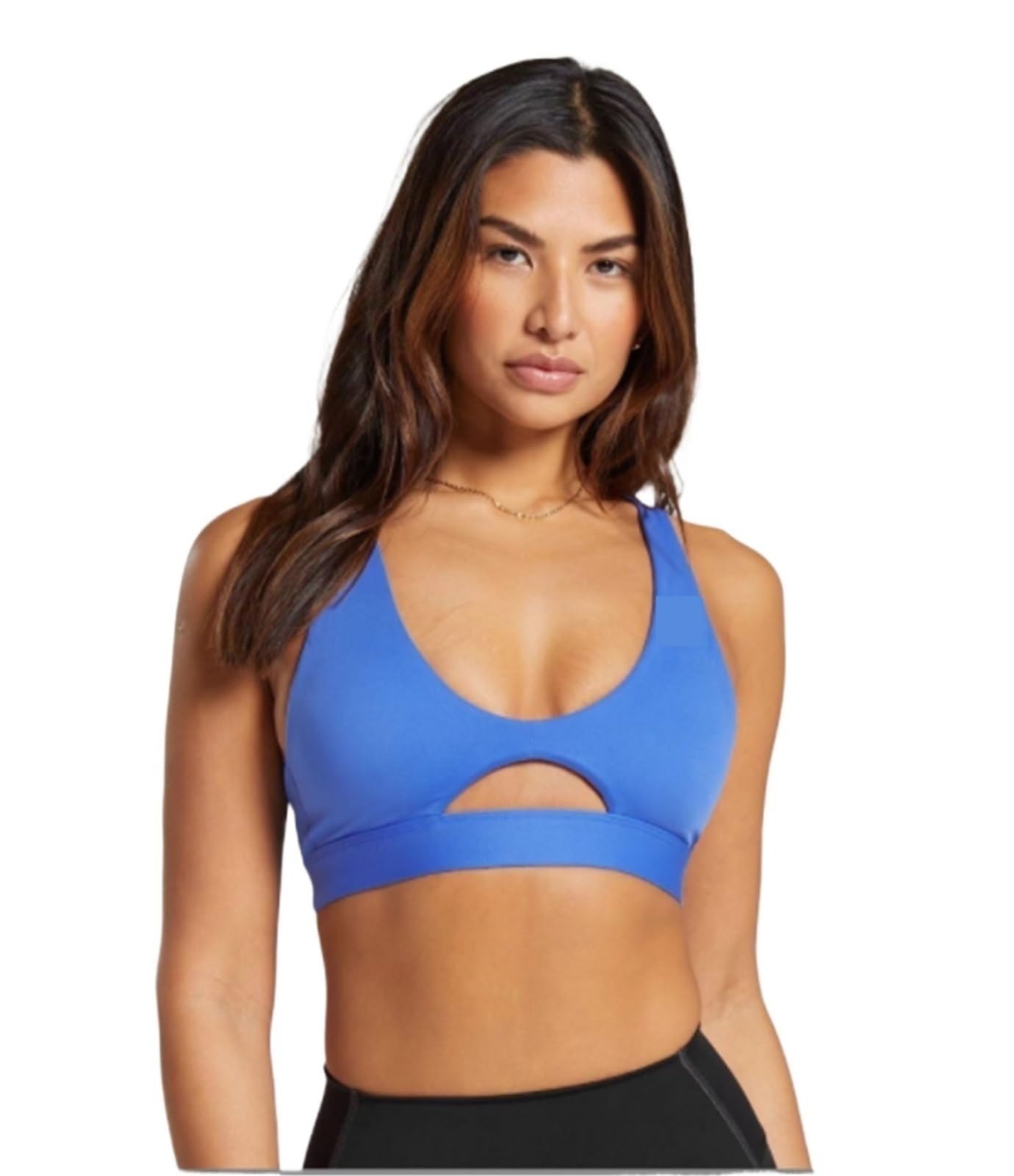 Reggiseno Sportivo Donna Reggiseno Sportivo Da Donna Con Retro A Vogatore, Collo A U, Imbottito, Senza Ferretto, Reggiseno Fitness Da Palestra Comfort Reggiseno Sportivo(Blue,M)