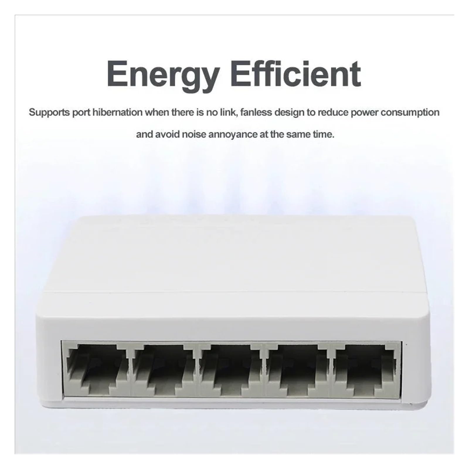 Switch Ethernet Gigabit a 5 porte, 10/100/1000 Mbps, per scrivania, Plug & Play, MDI/MDIX automatico, hub LAN RJ45 per ufficio a casa (1000 Mbps-USPlug)