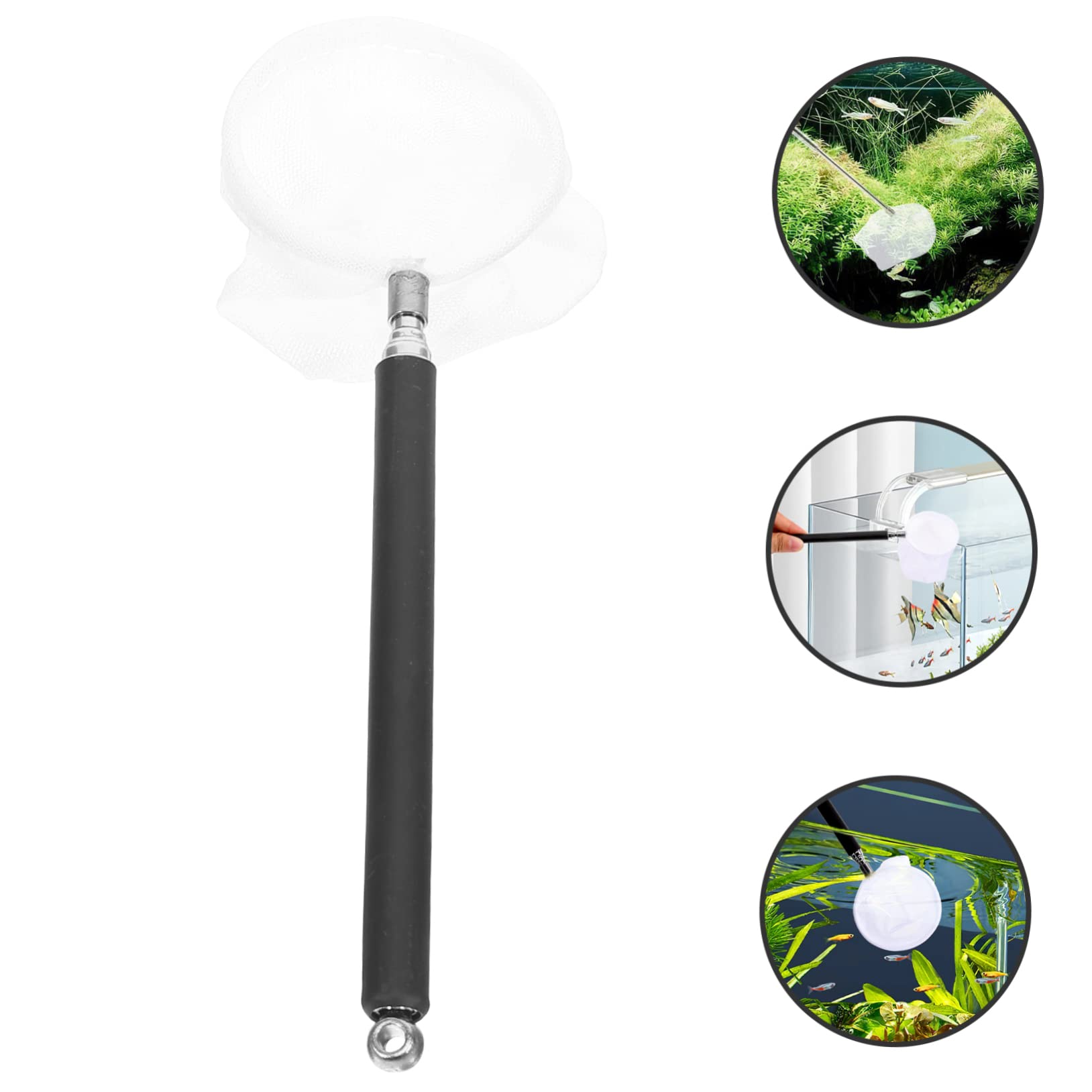 Mipcase 4piezas Captura De Camarones Telescópica De Malla Fina para Acuario De Pesca para Tanque De Peces Pequeños Diseño Compacto y Ligero para Mantenimiento De Acuarios