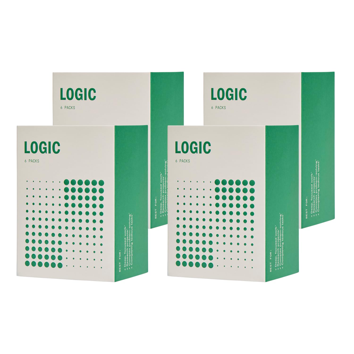 THESISLogic - Nootropic Brain Support Supplement - Ginkgo Biloba, Bacopa Monnieri, L-Theanine & More - Supports Deep Thinking, Memory & Focus - 24 Servings - 1 Month Supply