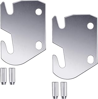 Zinc Plated Metal Claw Hook Plates 2Pcs for Wood Bed Rails Universal Replacement 13 Gauge Iron Hook Plates with Pins