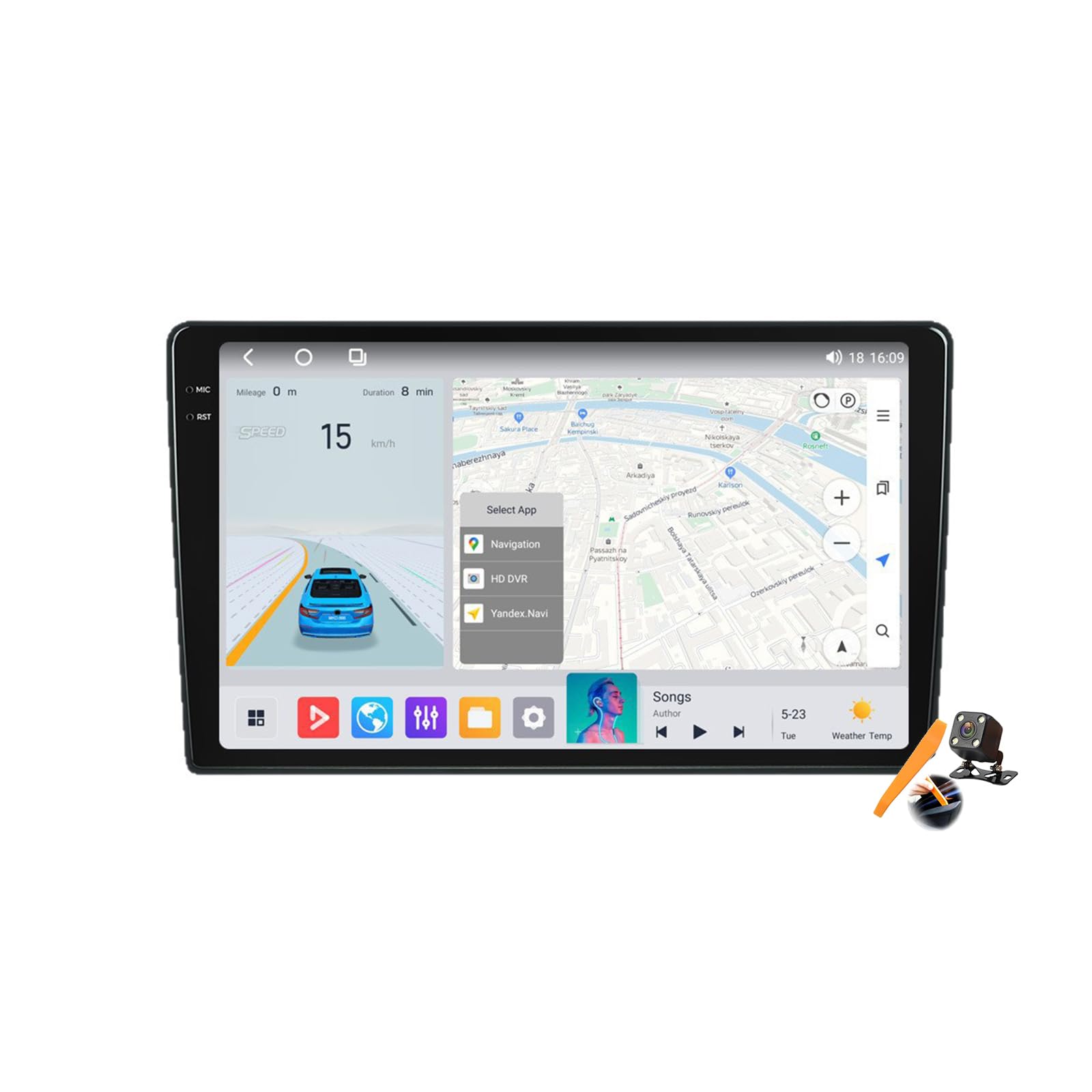 M6 pro2,YLOXFW Android 15.0 Stereo Sat Nav Zastąpienie dla Edge 2007-2010 Radio GPS Navi 10'' Cartablet DVD Multimedia Odtwarzacz wideo FM BT Receiver z 4G WiFi Carplay Android Auto