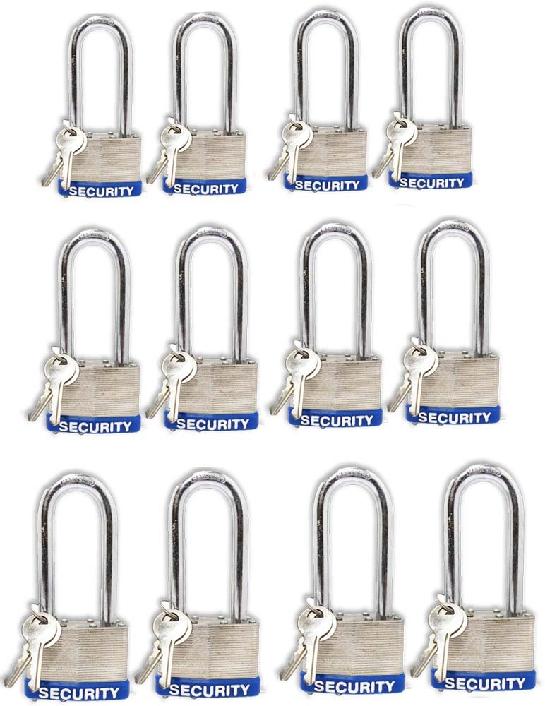 SAFEGUARD Long Shank Padlock Set | Laminated Steel Locks | Varied Sizes: 30mm, 40mm, 50mm | Ensured Security for Home & Industry