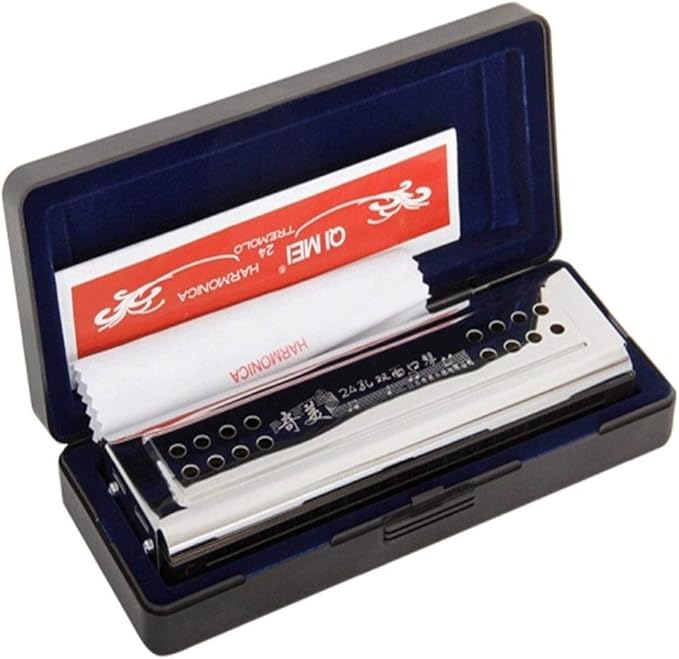 XYSMD Harmonica, 24hole Tremolo Harmonica Doublesided C, G Harmonica
