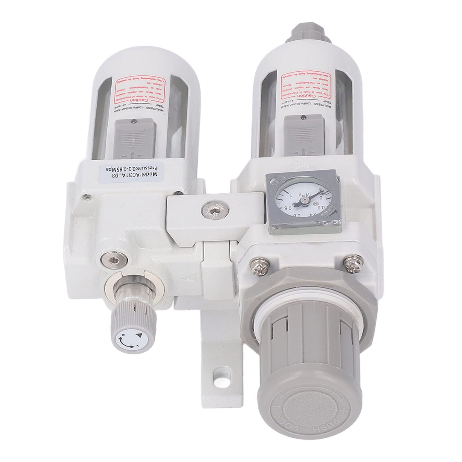 Regolatore di pressione dell’aria con filtro separatore olio-acqua, regolatore-filtro per aria compressa G3/8", valvola di controllo regolabile del di essiccazione per