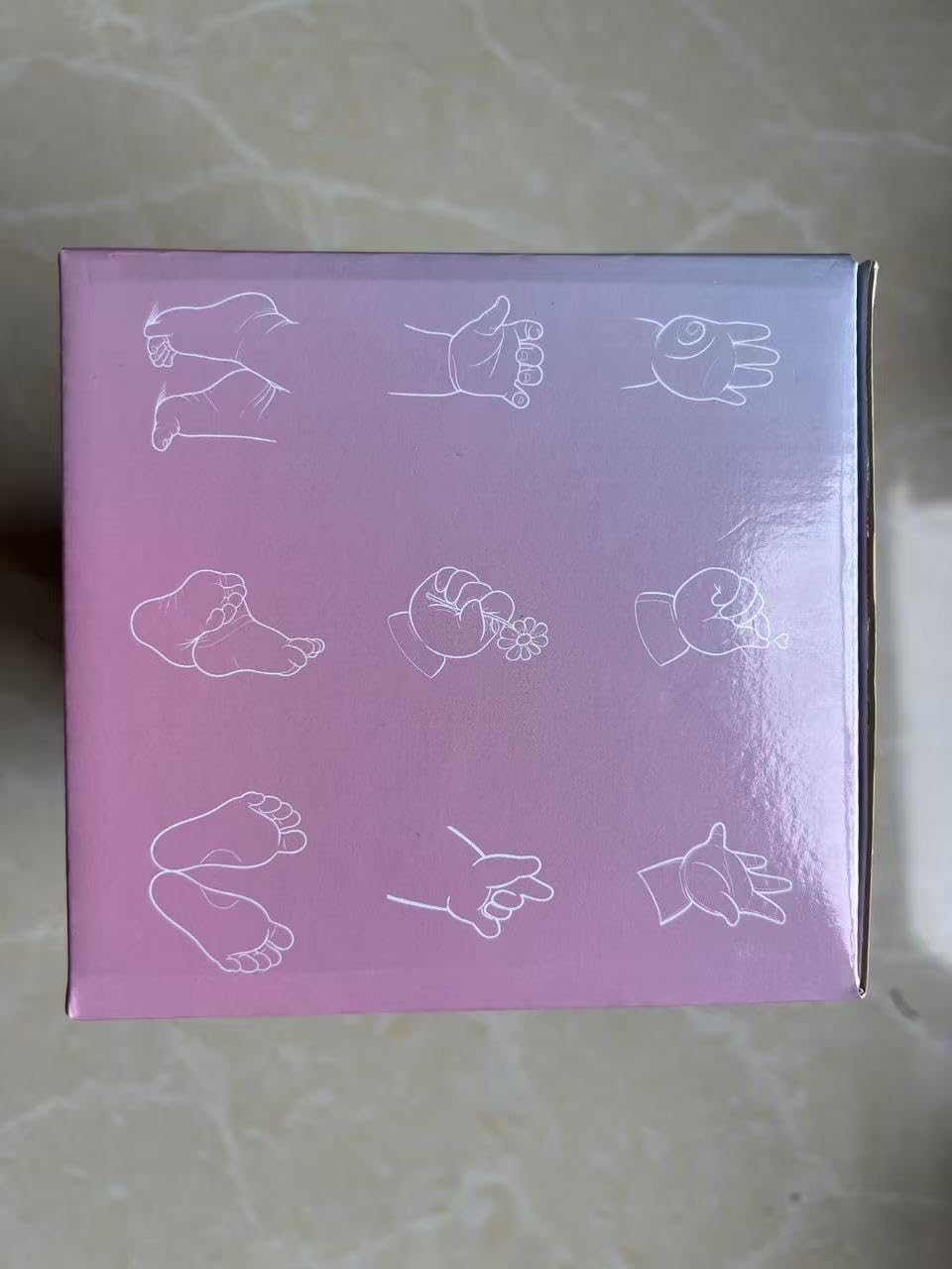 3D-Baby-Guss-Set, Fußabdruck und Handform, Rosa und Blau, mit Holzsockel, personalisiertes Geschenk für Neugeborene, für Jungen und Mädchen, 0-9 Monate