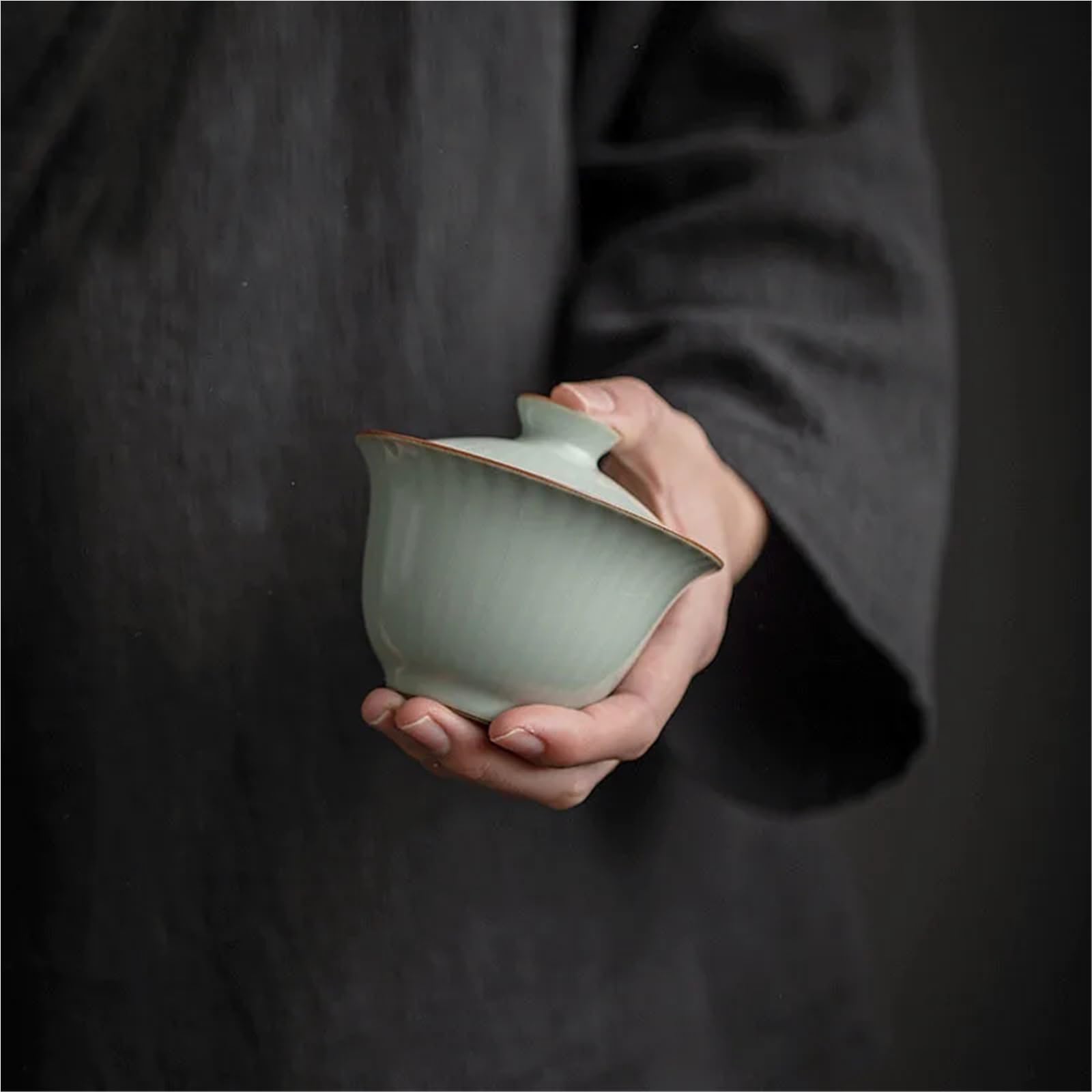 100 ml Tianqing Ru piec ceramika Ercai herbata Gaiwan ręcznie robiony domowy zestaw do herbaty Puer Kung Fu Ceremonia herbaty naczynia do picia akcesoria