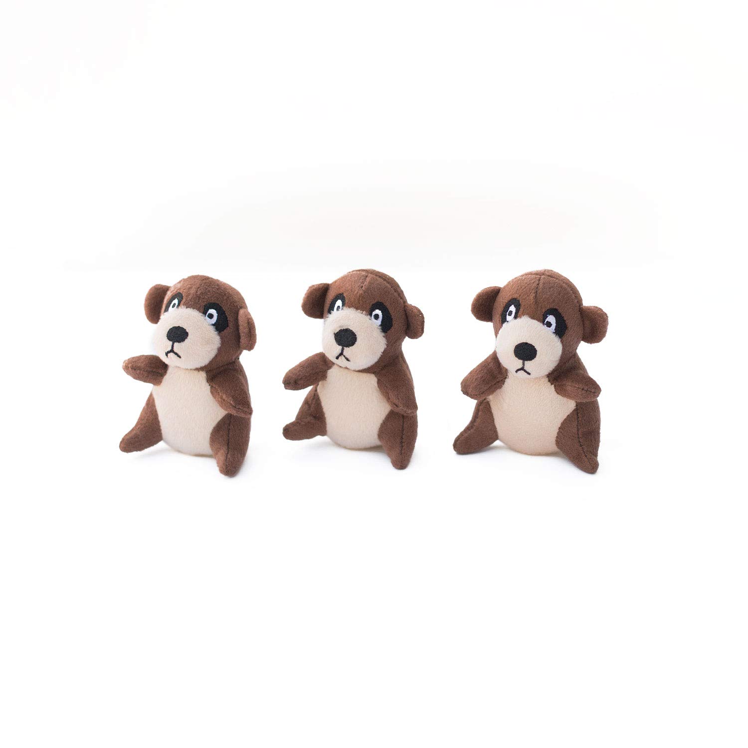 Jouet interactif couineur ZippyPaws - Zoo Friends Burrow Suricate Miniz Lot de 3 pour chien