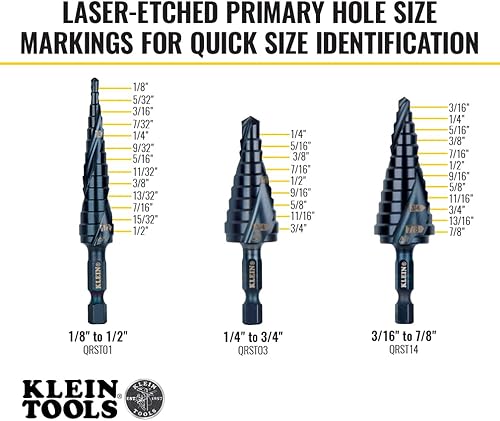 Vista 135 de Klein Tools broca escalonada con ondulado doble