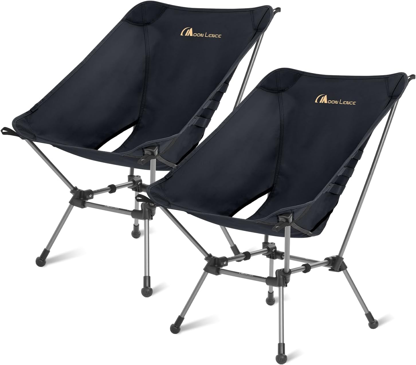 MOON LENCE Portable Camping Chair Plus, Upgraded Comfort & Size, Compact and Lightweight Still, Folding Chair for Backpacking & Hiking, 330Lbs Capacity (Black 2 Pack) MOON LENCE Portable Camping Chair Plus, Upgraded Comfort & Size, Compact and Lightweight Still, Folding Chair for Backpacking & Hiking, 330Lbs Capacity (Black 2 Pack)