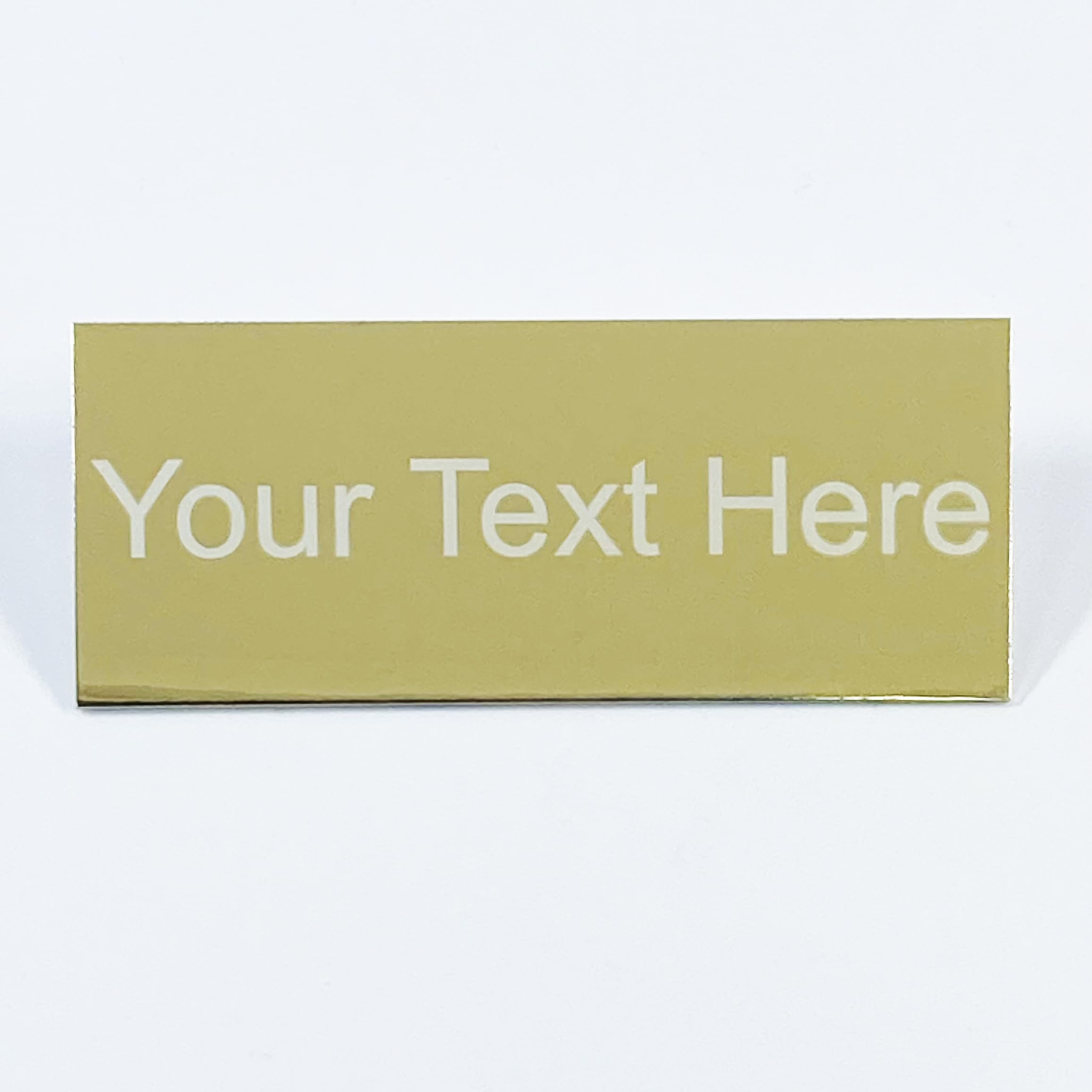 Engraved Plaque - Trophy, Picture Frame Plate - Gold or Silver Various Sizes (Gold, 16mm x 60mm)