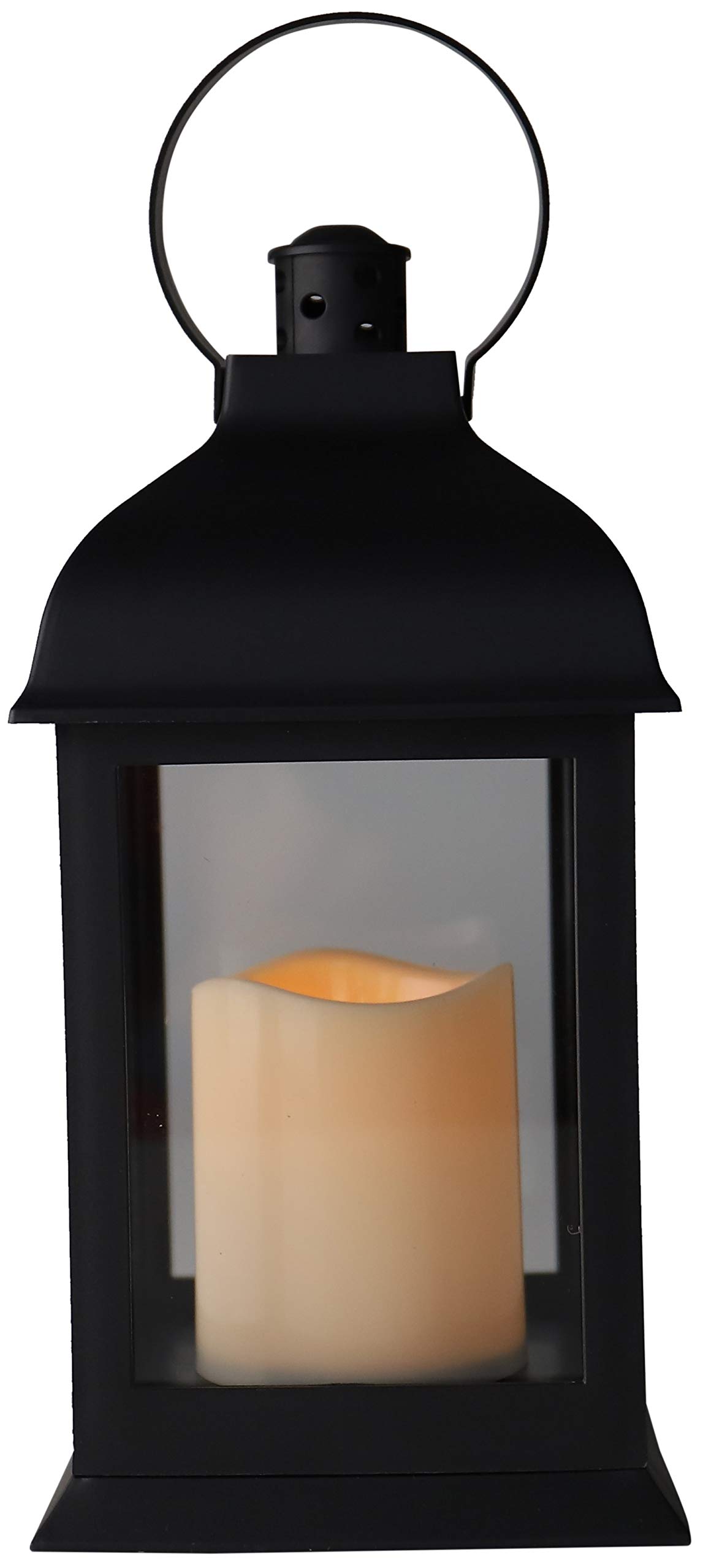 Lámpara de vela eléctrica decorativa rústica de 11" con luz LED para decoración interior y exterior, funciona con pilas, ideal para centros de mesa de boda, jardín y hogar