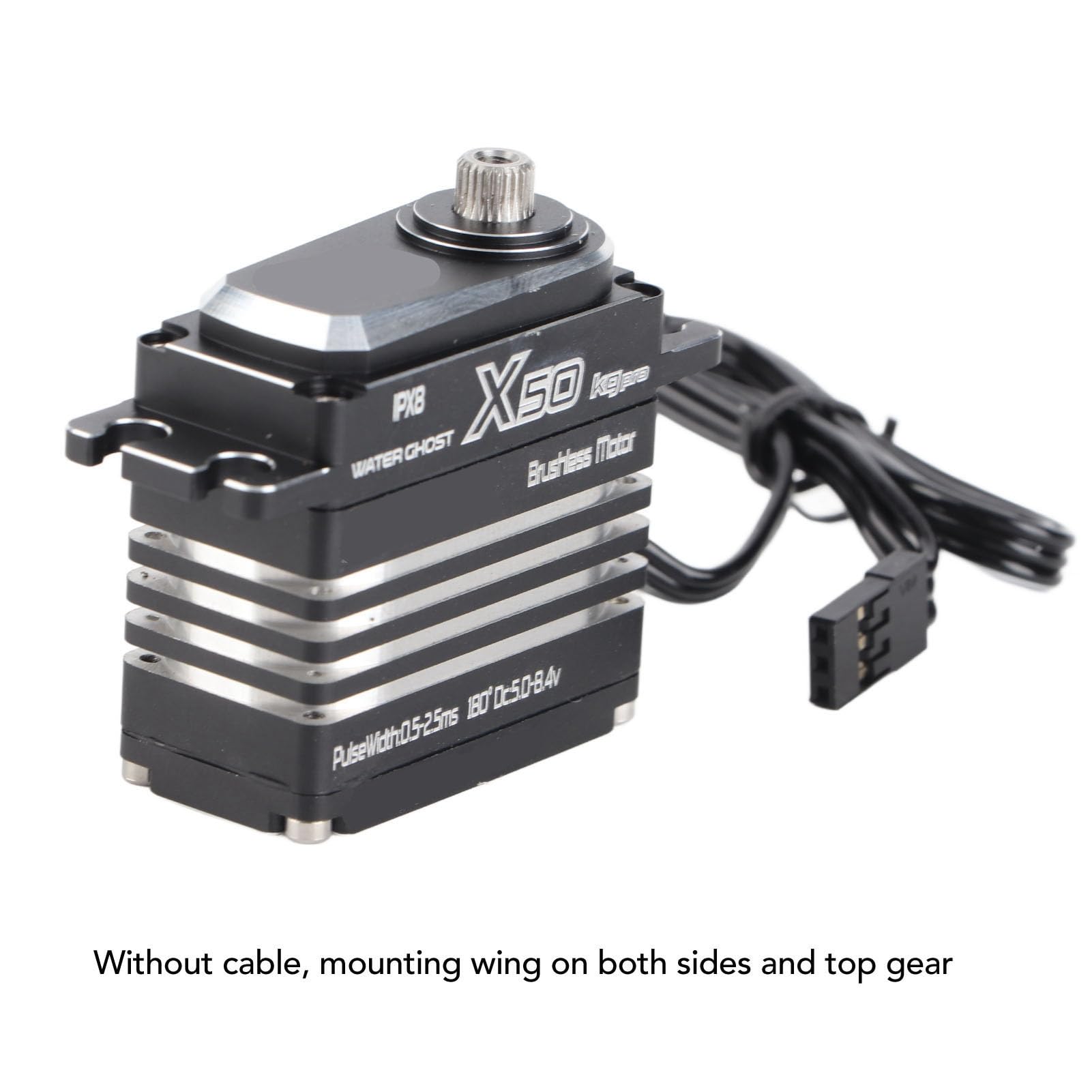 RiToEasysports Servo de Dirección de Coche RC de 50KG, Servo Digital RC Impermeable de Alta Velocidad de Aleación de Aluminio de Alto Rendimiento para Coche RC 1/8 1/10 Accesorio De Modelo De Coche