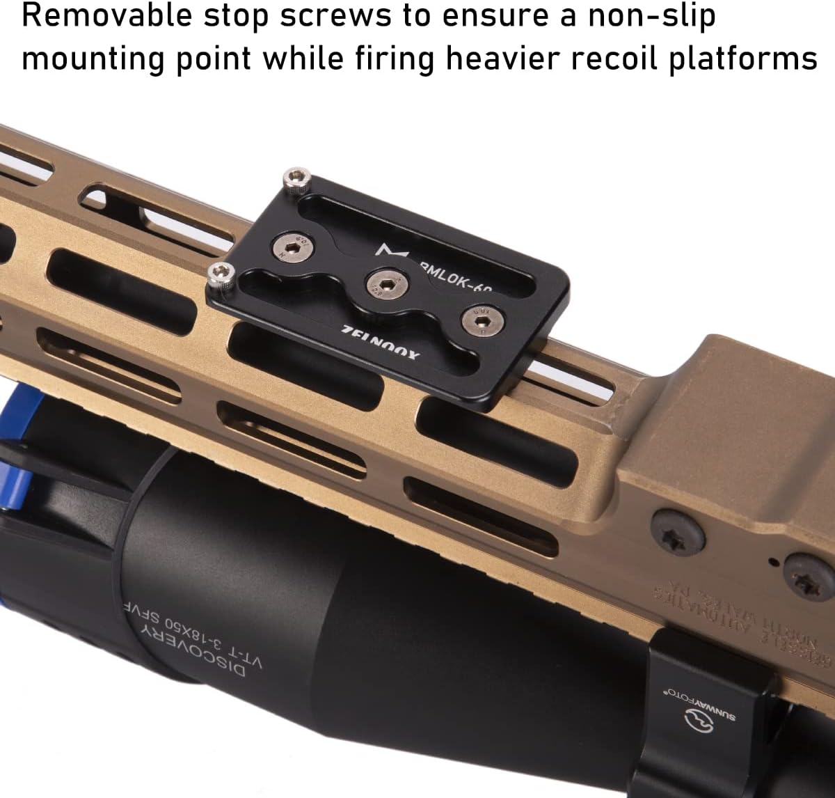 Arca Swiss Tripod Mount Plate,Mlok to Arca Dovetail Rail,Compatiable with ARCA/RRS Dovetail Standard,Hunting Tripod Quick Release Adapter - Image 6