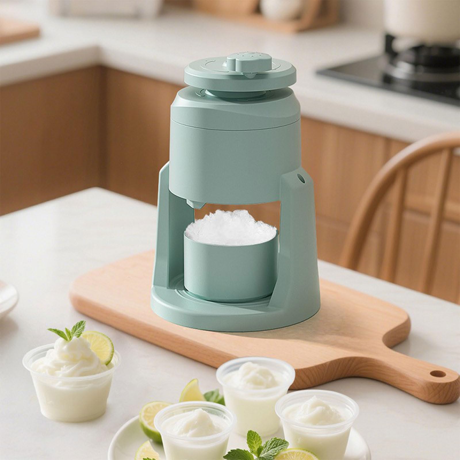 Tritaghiaccio a manovella con acciaio inox, ideale per preparare dessert, bevande e cocktail a casa o all'aperto, per la stagione del rasoio per ghiaccio