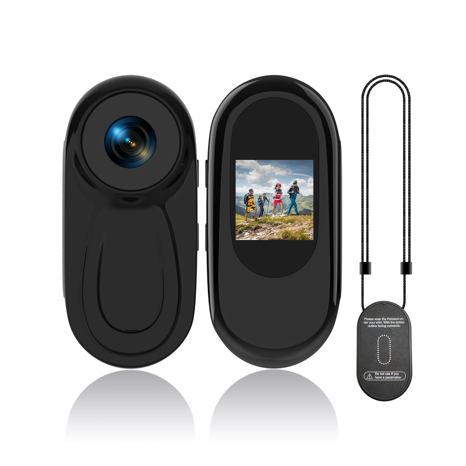 Body Cam HD 1080P, Daumen Action Cam 0,9-Zoll-Display, Magnet-Anhänger