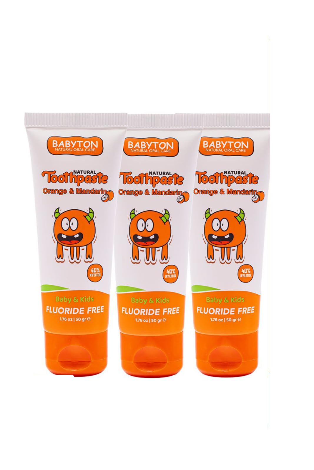BABYTON Doğal Portakal&Mandalina Diş Macunu 3'Lü Set 50 Gr