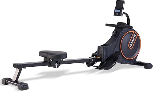ECHANFIT Máquina de remo con pantalla LCDretroiluminaciónmonitor electrónico opcional, resistencia magnética ajustable de 1632 niveles, capacidad de