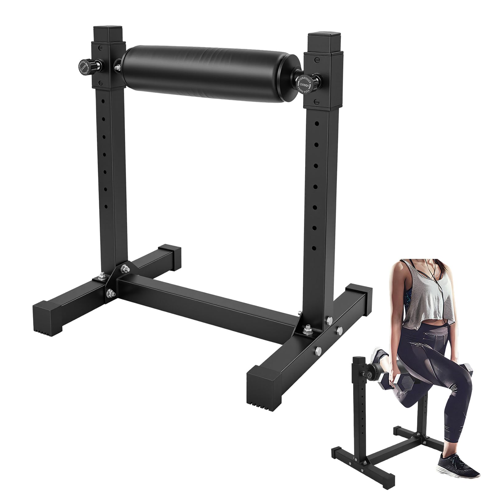 Support bulgare pour squat, squat avec 9 hauteurs de rouleau réglables, machine spéciale pour squat, squat, pour les squats et les fentes