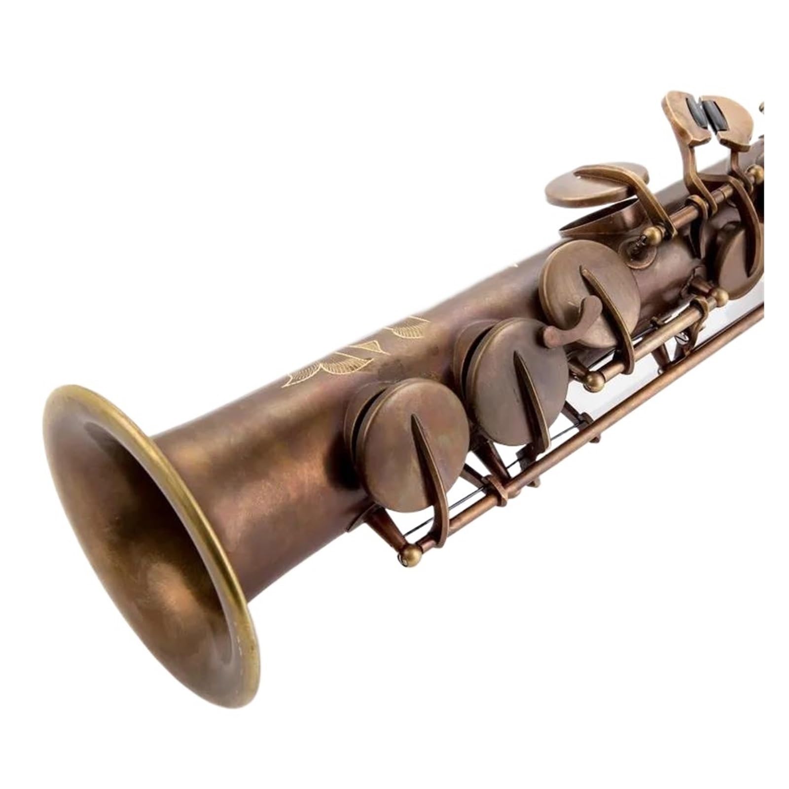 Sassofono Saxophone Dritto In Ottone Sib Modello Di Incisione Per Strumento A Fiato Sassofono