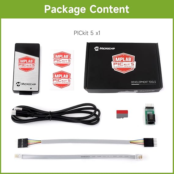 Waveshare PICkit 5 In-Circuit Debugger and Programmer, Type-C Port, Supports MPLAB, Card Programmer