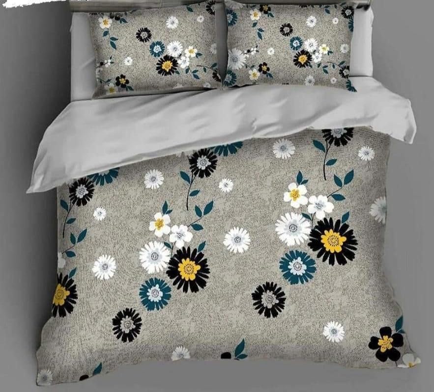 Image of NewUnique Double Bedsheet with Two Pillow Cover King Size Elegant Print