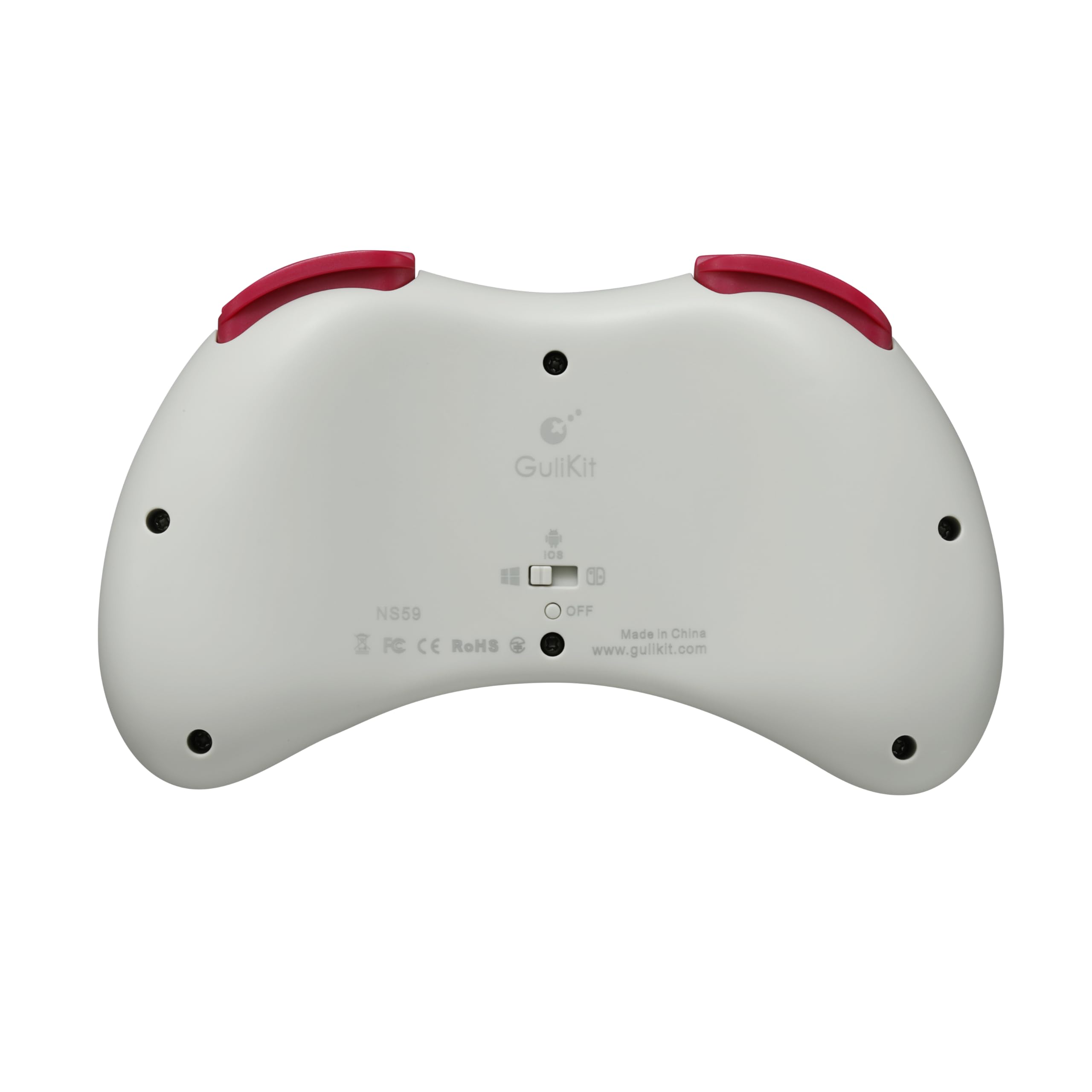 GuliKit Elves 2 Pro Manette sans fil rétro portable pour PC, Switch/Lite/OLED/Windows/iOS/Android, effet Hall anti-dérive, Turbo, contrôle de mouvement, APG, réveil, blanc