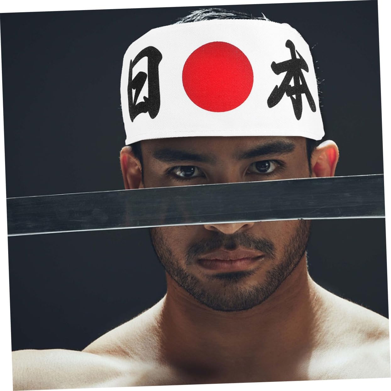 Samurai Headband Set 4pcs Japanese Chef Hachimaki Non-Slip Ninja Hair Accessories for Cooking Sports and Cosplay