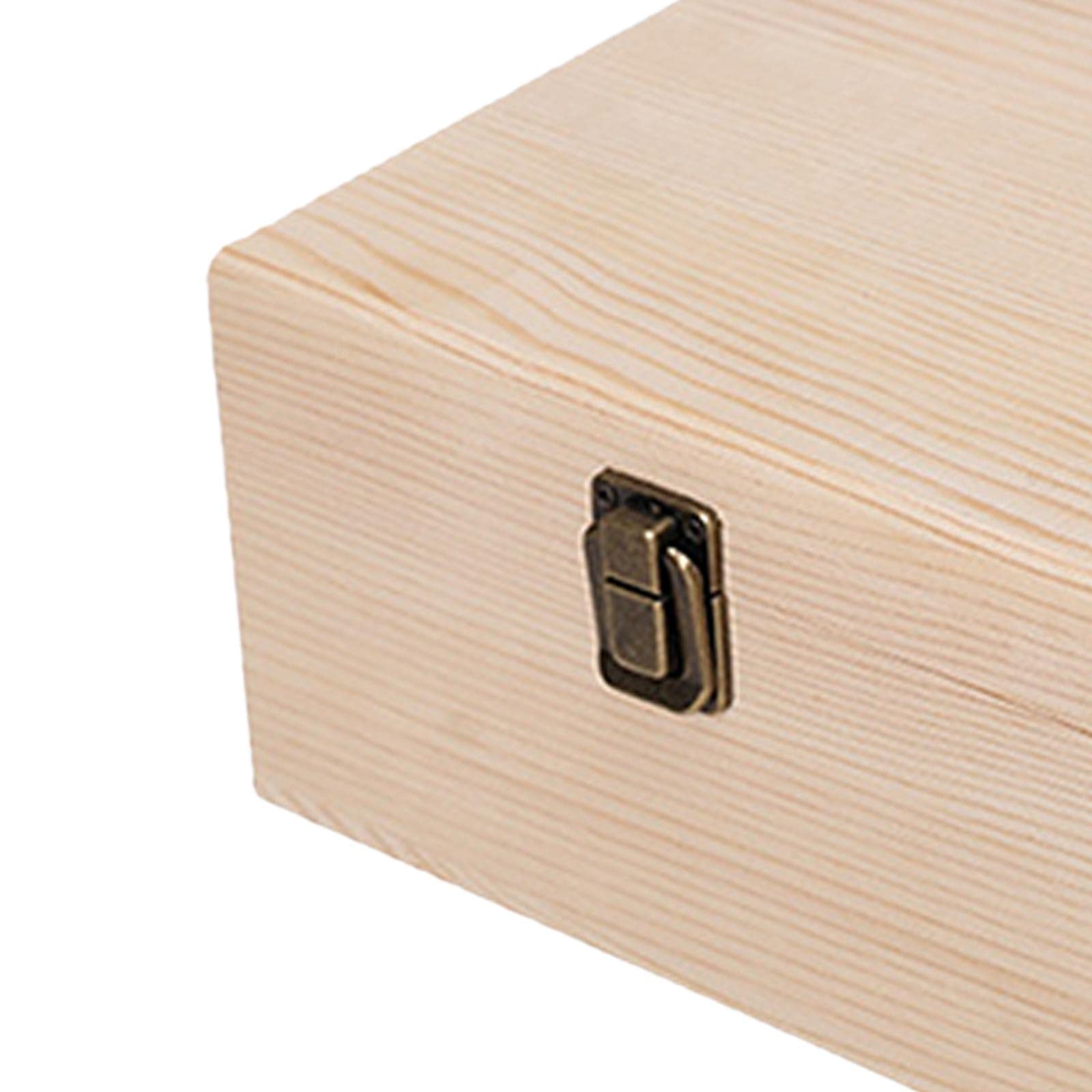 Amazon.co.jp: ヴィンテージスタイルの木製収納ボックス ヒンジ付き蓋