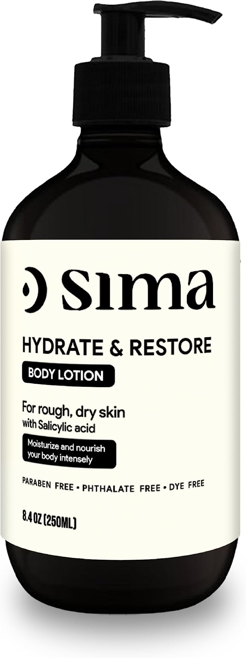 SIMA Body Lotion, Hydrating Moisturizer for Smooth and Soft Skin 250ml | Hyaluronic & Salicylic Acid, Fast Absorbing Formula with Vitamins and Natural Ingredients