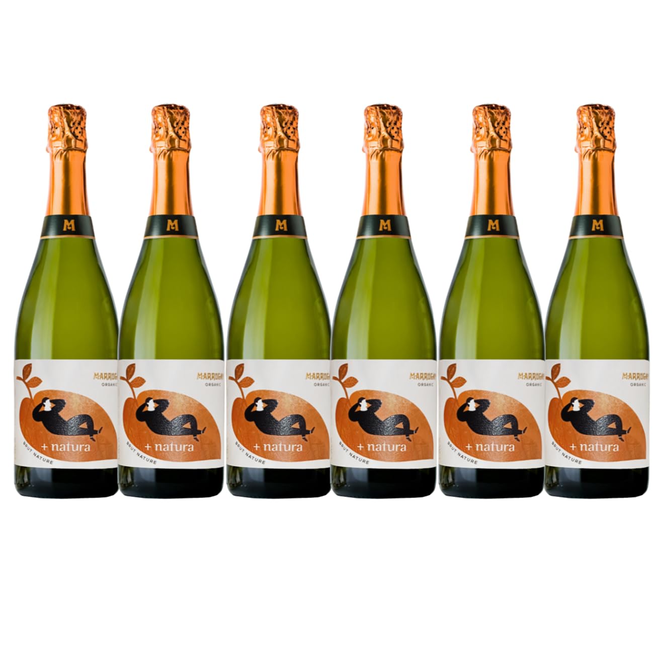 Cava +Natura Ecológico Brut Nature Reserva – 6×750 ml - DO Cava – Ecológico FSC, Fresco & Aromático, Burbujas Finas, 11,5% Vol – Perfecto para Aperitivo y Celebraciones