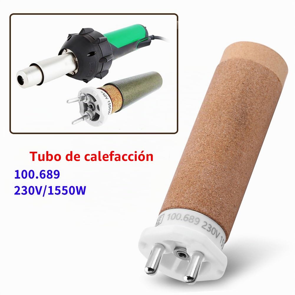 Leister 100.689 Calefactor Elemento, 230V 1550W Calefactor Tubo Elemento Cerámico Original de Recambio, para Pistola Manual de Aire Caliente Triac-S Pistola Soldadora de Plástico
